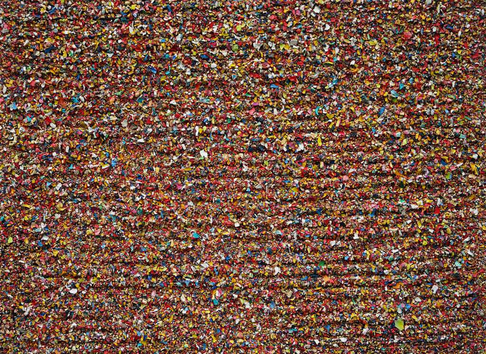 Abstraktes Gemälde mit warmen, sandigen Farbtönen und dichter Textur – Marsfeld CXXXVIII, 30×40 cm von Atelier Hellbusch