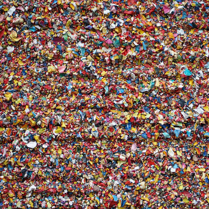 Abstraktes Gemälde mit warmen, sandigen Farbtönen und dichter Textur – Marsfeld CXXXVIII (Nahaufnahme), 30×40 cm von Atelier Hellbusch