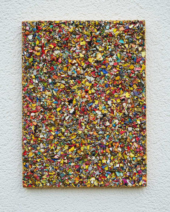 Abstraktes Gemälde „Marsfeld CXXXX“ in 40 × 30 cm – lebendige Farbstruktur auf Leinwand. Atelier Hellbusch