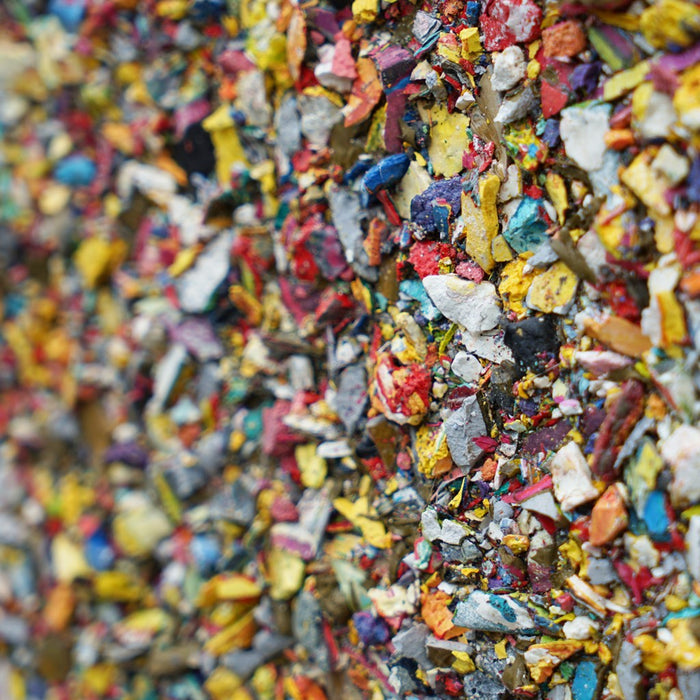 Abstraktes Gemälde „Marsfeld CXXXX“ in 40 × 30 cm – lebendige Farbstruktur auf Leinwand. Atelier Hellbusch