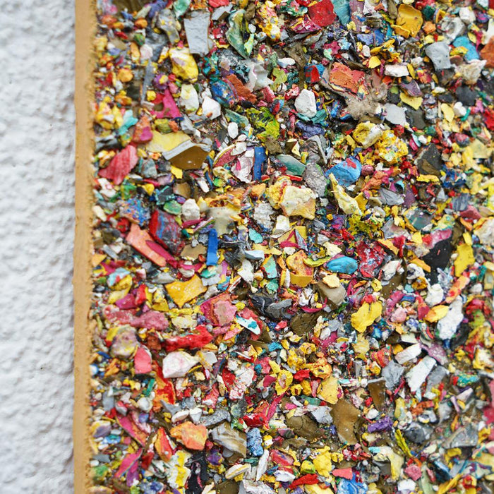 Abstraktes Gemälde „Marsfeld CXXXX“ in 40 × 30 cm – lebendige Farbstruktur auf Leinwand. Atelier Hellbusch