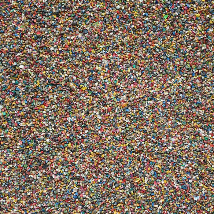 Kleines abstraktes Gemälde „Marsfeld XCII“ mit dichter, fast monochrom wirkender Farbfeldstruktur auf 30 × 24 cm Leinwand. Atelier Hellbusch