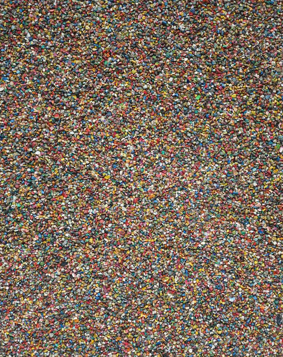 Kleines abstraktes Gemälde „Marsfeld XCII“ mit dichter, fast monochrom wirkender Farbfeldstruktur auf 30 × 24 cm Leinwand. Atelier Hellbusch