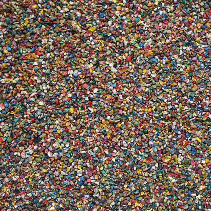 Kleines abstraktes Gemälde „Marsfeld XCII“ mit dichter, fast monochrom wirkender Farbfeldstruktur auf 30 × 24 cm Leinwand (Nahaufnahme). Atelier Hellbusch