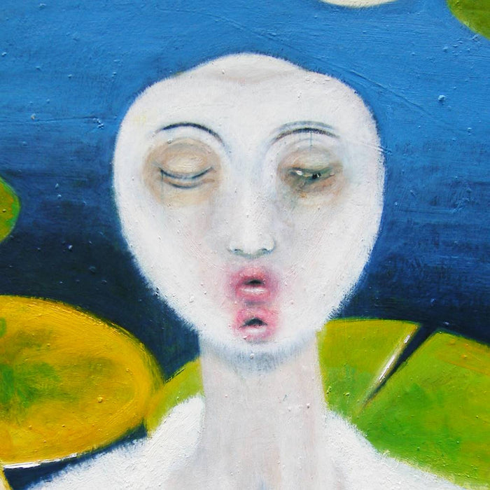 In the Pondroom (Ausschnitt) | zeitgenössische surreale großformatige Ölmalerei auf Leinwand | 100x200cm Kunst Atelier Mark Hellbusch 