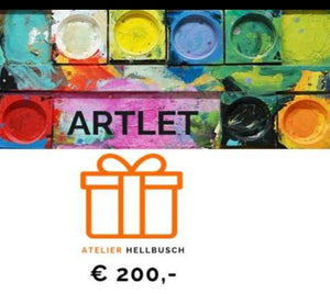 Gutschein für hochwertige Kunst | ARTLET | Atelier Hellbusch Geschenkgutschein ARTLET | Atelier Hellbusch 200,00 € 